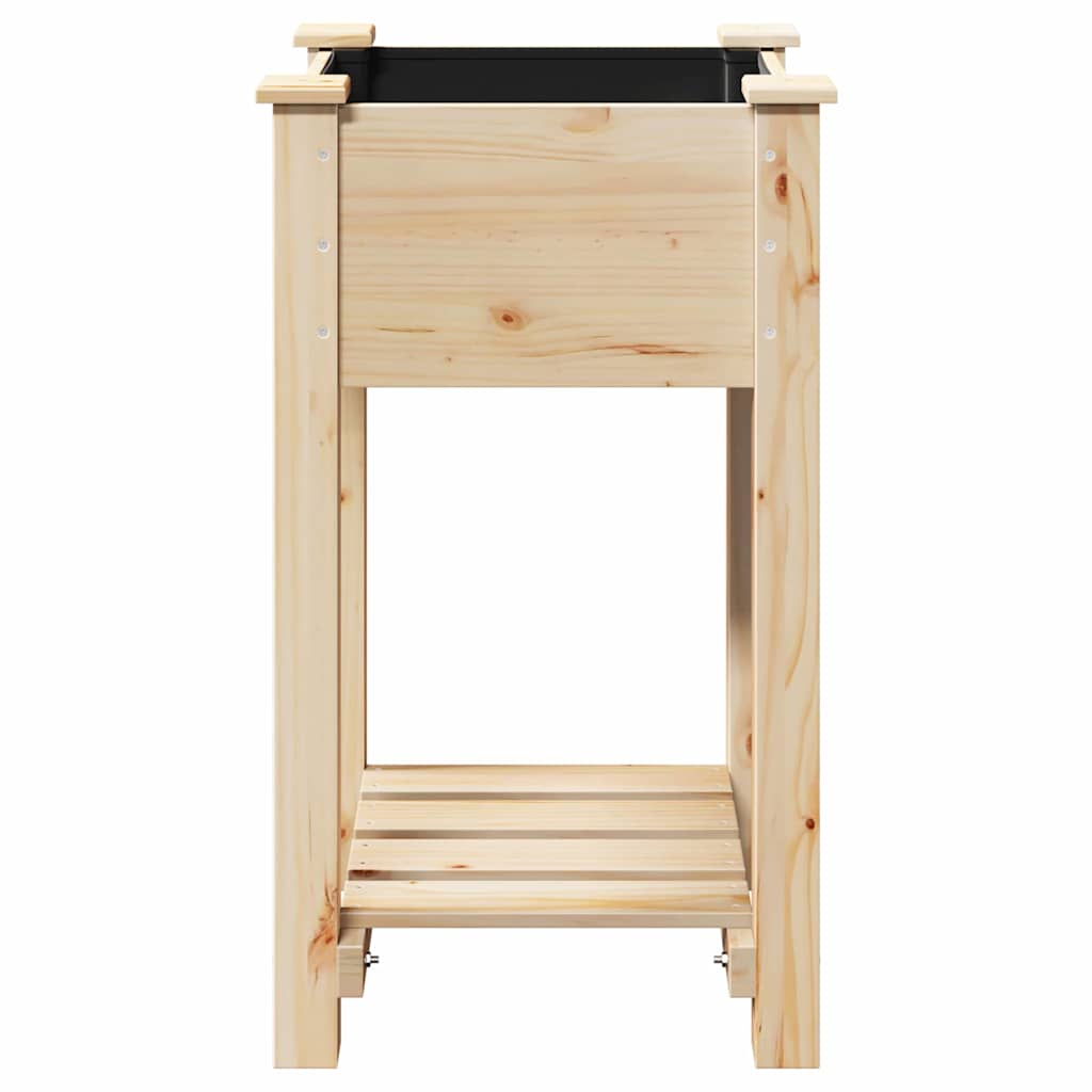 Garden Planter Beige 45 x 45 x 76.5 cm Solid Fir Wood