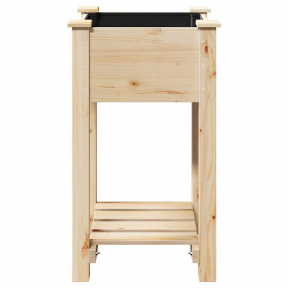 Garden Planter Beige 45 x 45 x 76.5 cm Solid Fir Wood