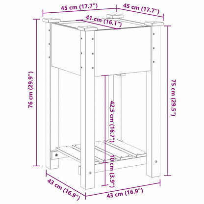 Garden Planter Beige 45 x 45 x 76.5 cm Solid Fir Wood
