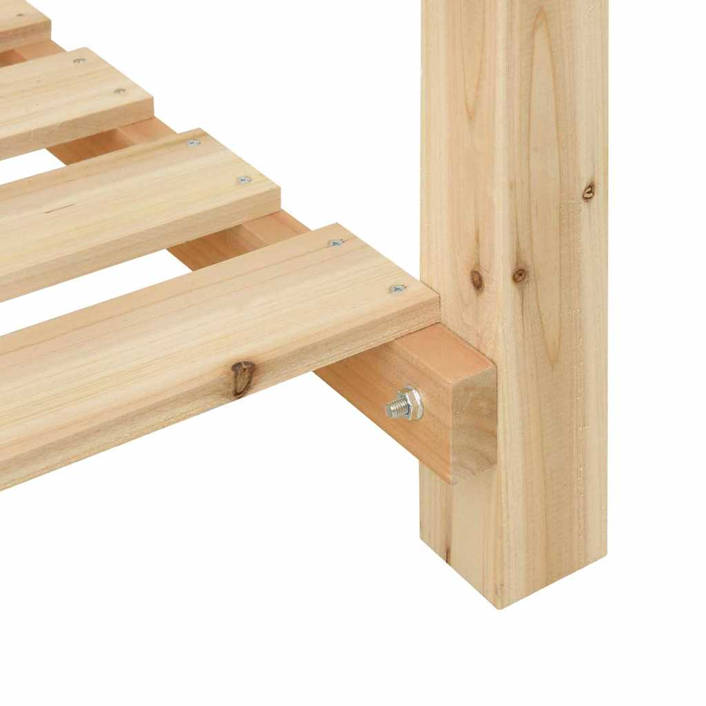 Garden Planter Beige 90 x 90 x 76.5 cm Solid Fir Wood