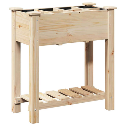 Garden Planter Beige 71 x 37 x 76.5 cm Solid Fir Wood