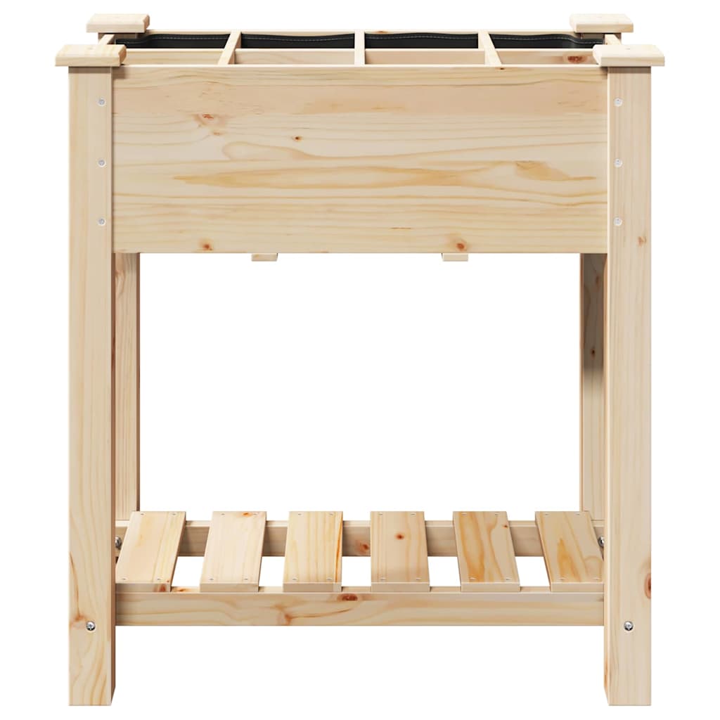 Garden Planter Beige 71 x 37 x 76.5 cm Solid Fir Wood