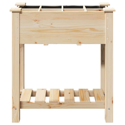Garden Planter Beige 71 x 37 x 76.5 cm Solid Fir Wood