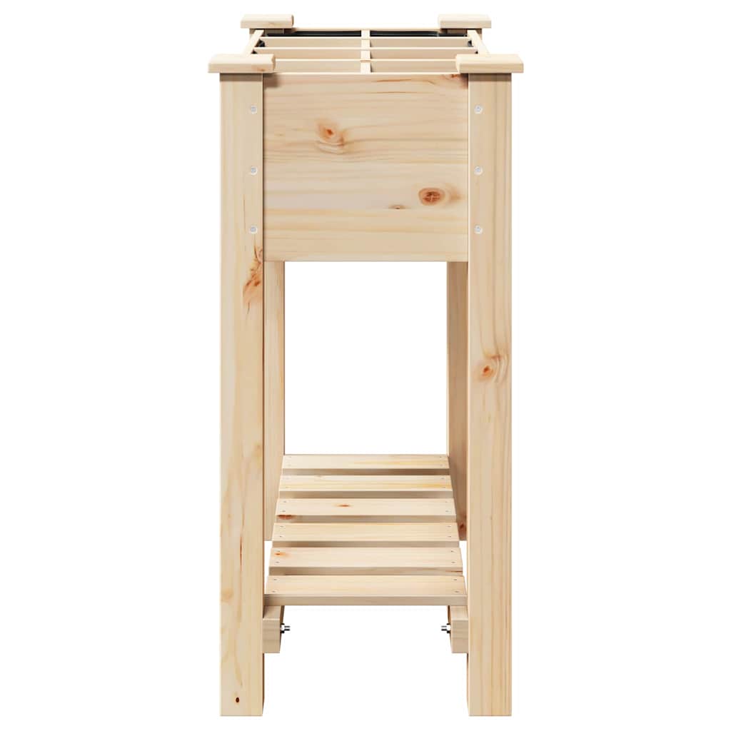 Garden Planter Beige 71 x 37 x 76.5 cm Solid Fir Wood