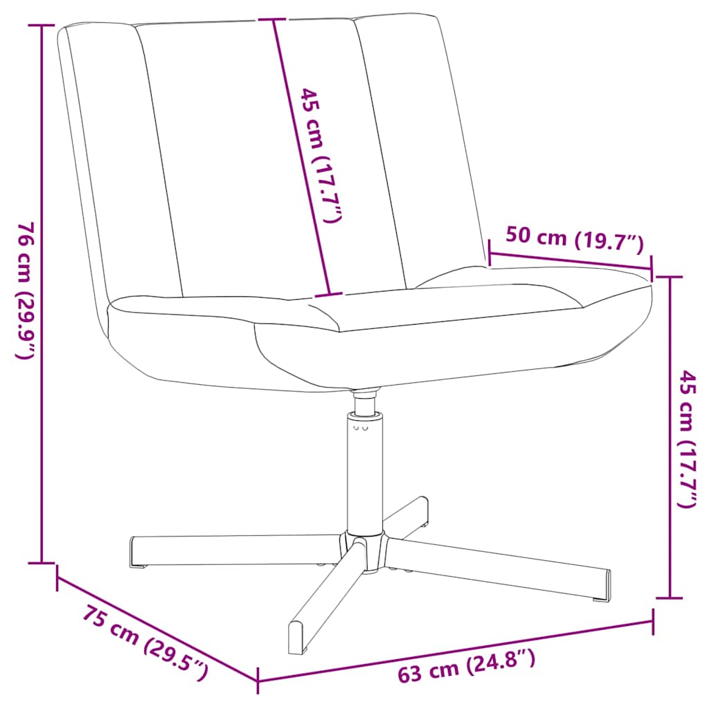 Swivel Chair Dark Green 63 x 75 x 76 cm Fabric