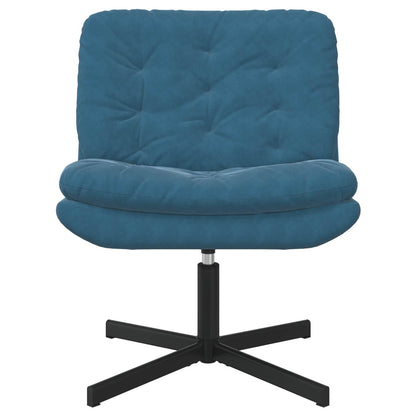 Swivel Relaxing Chair Blue 63 x 75 x 76 cm Velvet