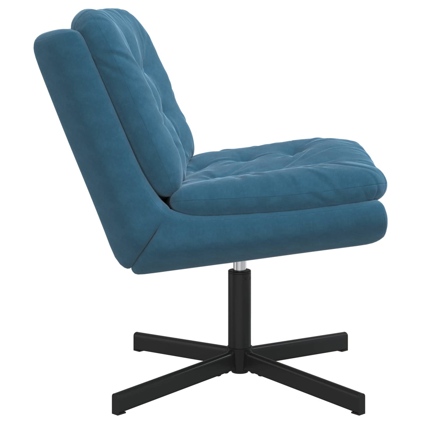 Swivel Relaxing Chair Blue 63 x 75 x 76 cm Velvet