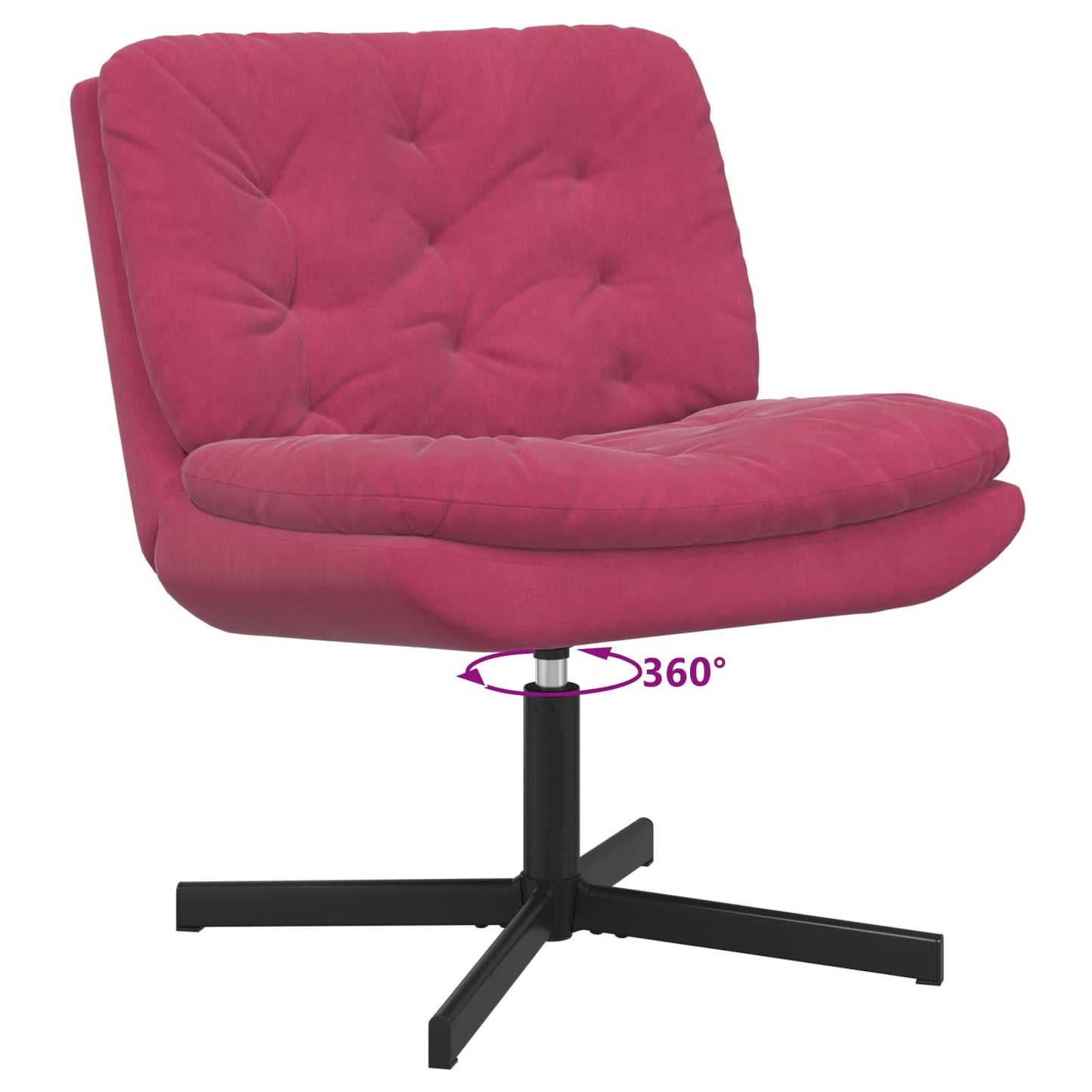 Swivel Relaxing Chair Wine Red 63 x 75 x 76 cm Velvet