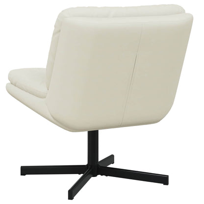Swivel Relaxing Chair Cream 63 x 75 x 76 cm Velvet