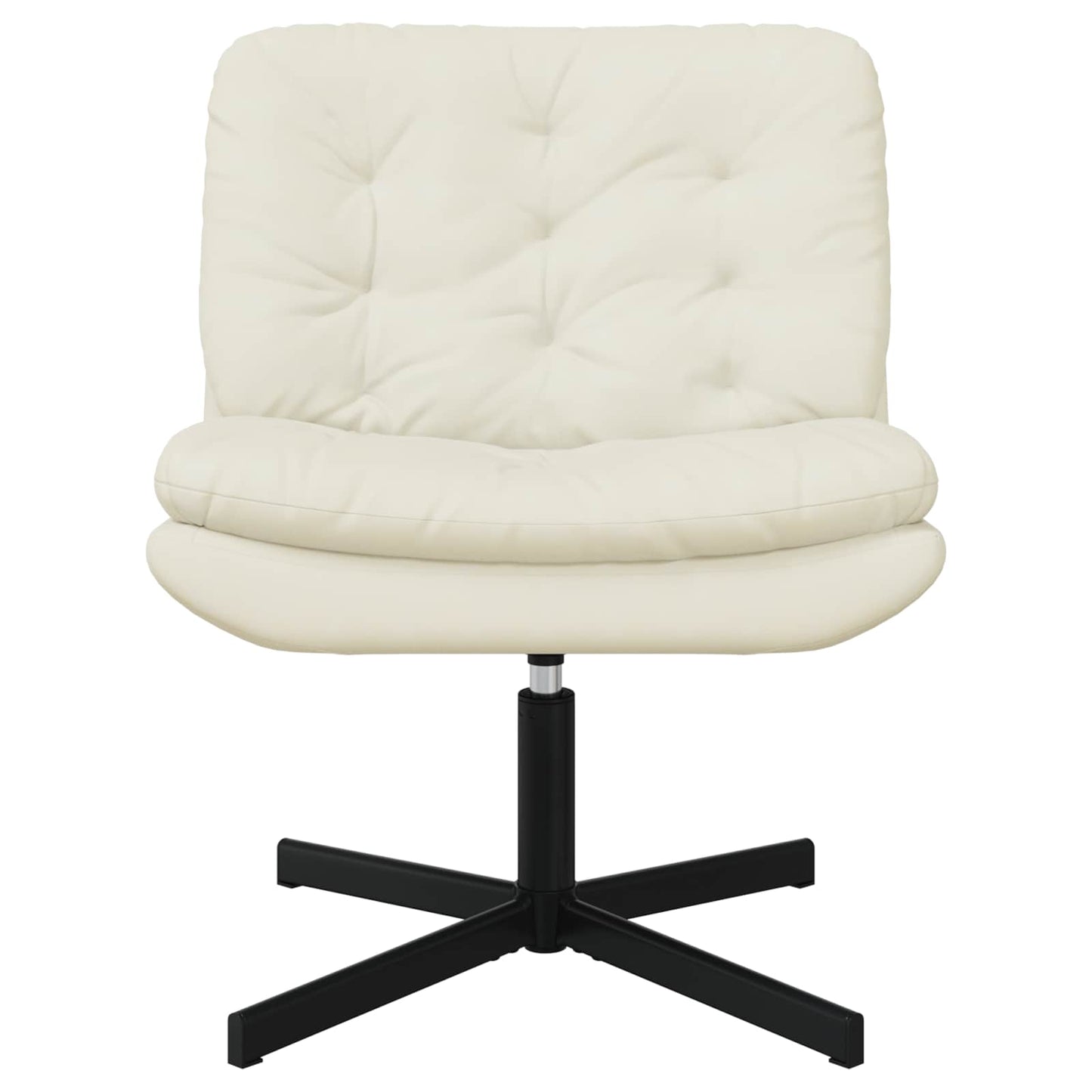 Swivel Relaxing Chair Cream 63 x 75 x 76 cm Velvet