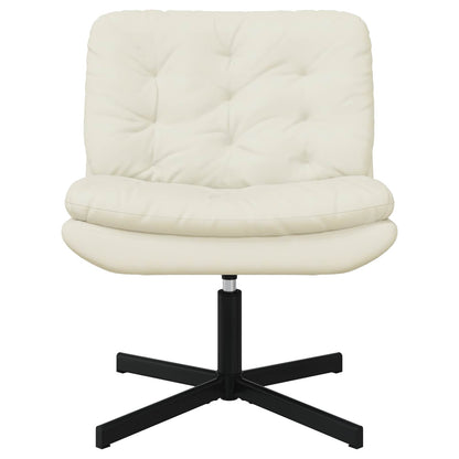 Swivel Relaxing Chair Cream 63 x 75 x 76 cm Velvet