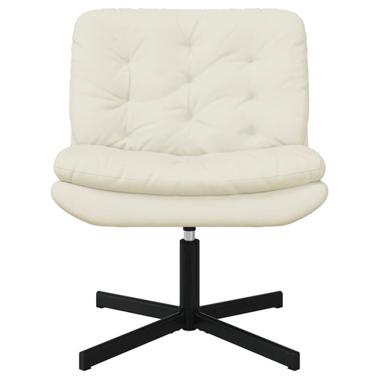 Swivel Relaxing Chair Cream 63 x 75 x 76 cm Velvet