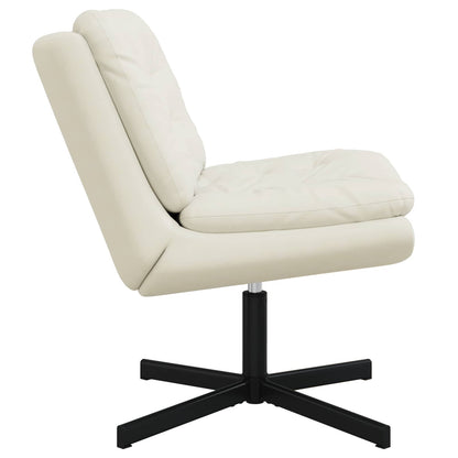 Swivel Relaxing Chair Cream 63 x 75 x 76 cm Velvet