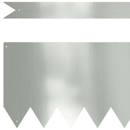 Lawn Edging 50 pcs 100 x 0.05 x 20 cm Galvanised Steel Silver