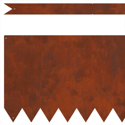 Lawn Edging 30 pcs Rusty 100 x 0.05 x 30 cm Weathering Steel