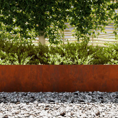 Lawn Edging 30 pcs Rusty 100 x 0.05 x 30 cm Weathering Steel
