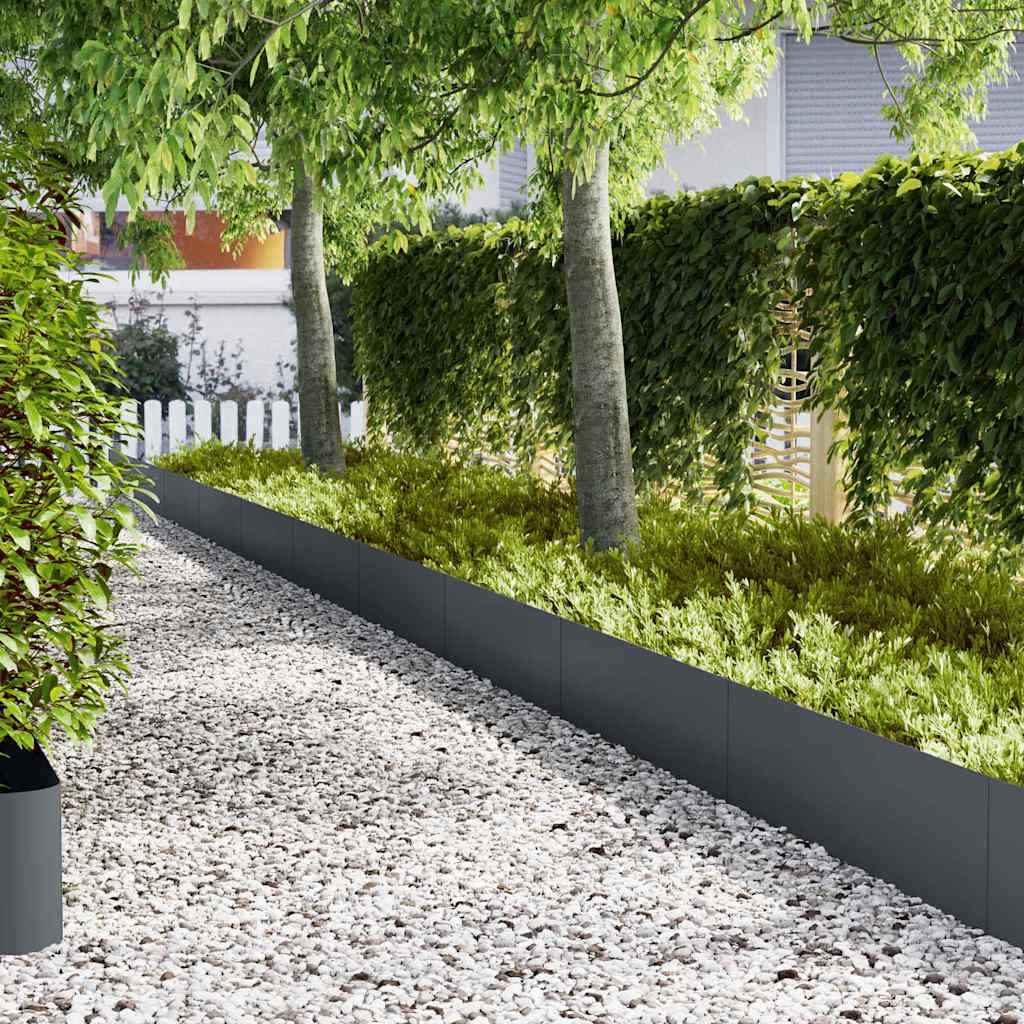 Lawn Edging 50 pcs 100 x 0.05 x 30 cm Cold Rolled Steel