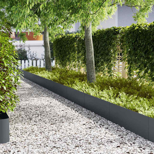 Lawn Edging 50 pcs 100 x 0.05 x 30 cm Cold Rolled Steel