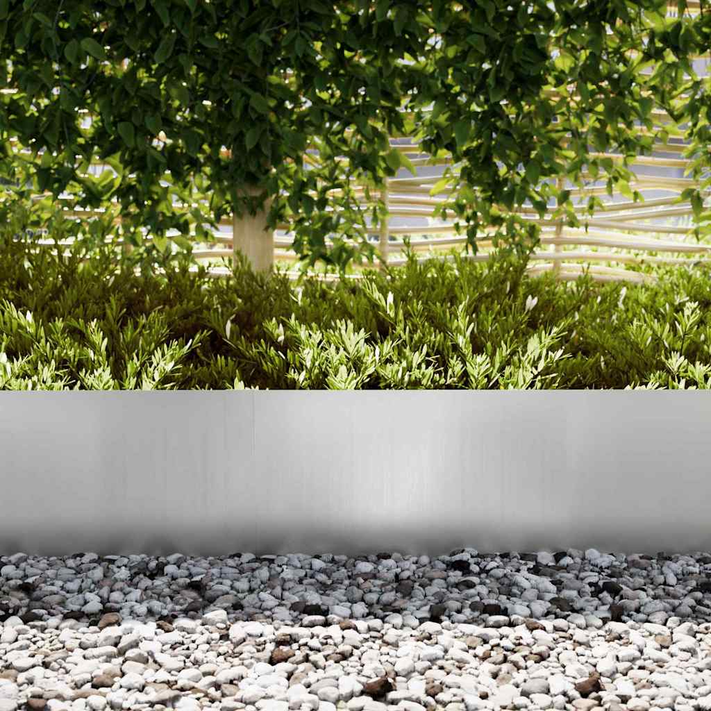 Lawn Edging 50 pcs 100 x 0.05 x 30 cm Galvanised Steel Silver
