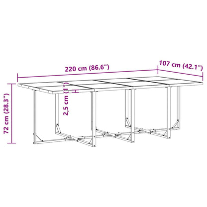 Garden Dining Set 13 pcs Black Steel