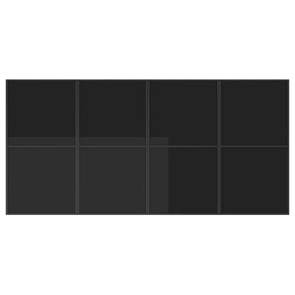 Garden Dining Set 13 pcs Black Steel