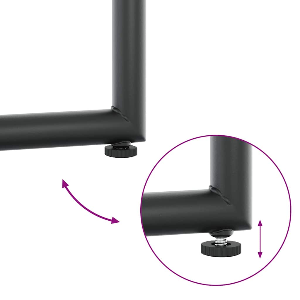 Garden Dining Set 15 pcs Black Steel