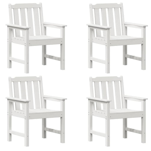 Garden Chair 4 pcs White 65.5 x 59 x 88 cm Polyethylene