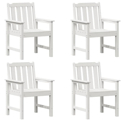Garden Chair 4 pcs White 65.5 x 59 x 88 cm Polyethylene
