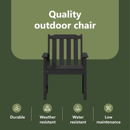 Garden Chair 4 pcs Black 65.5 x 59 x 88 cm Polyethylene