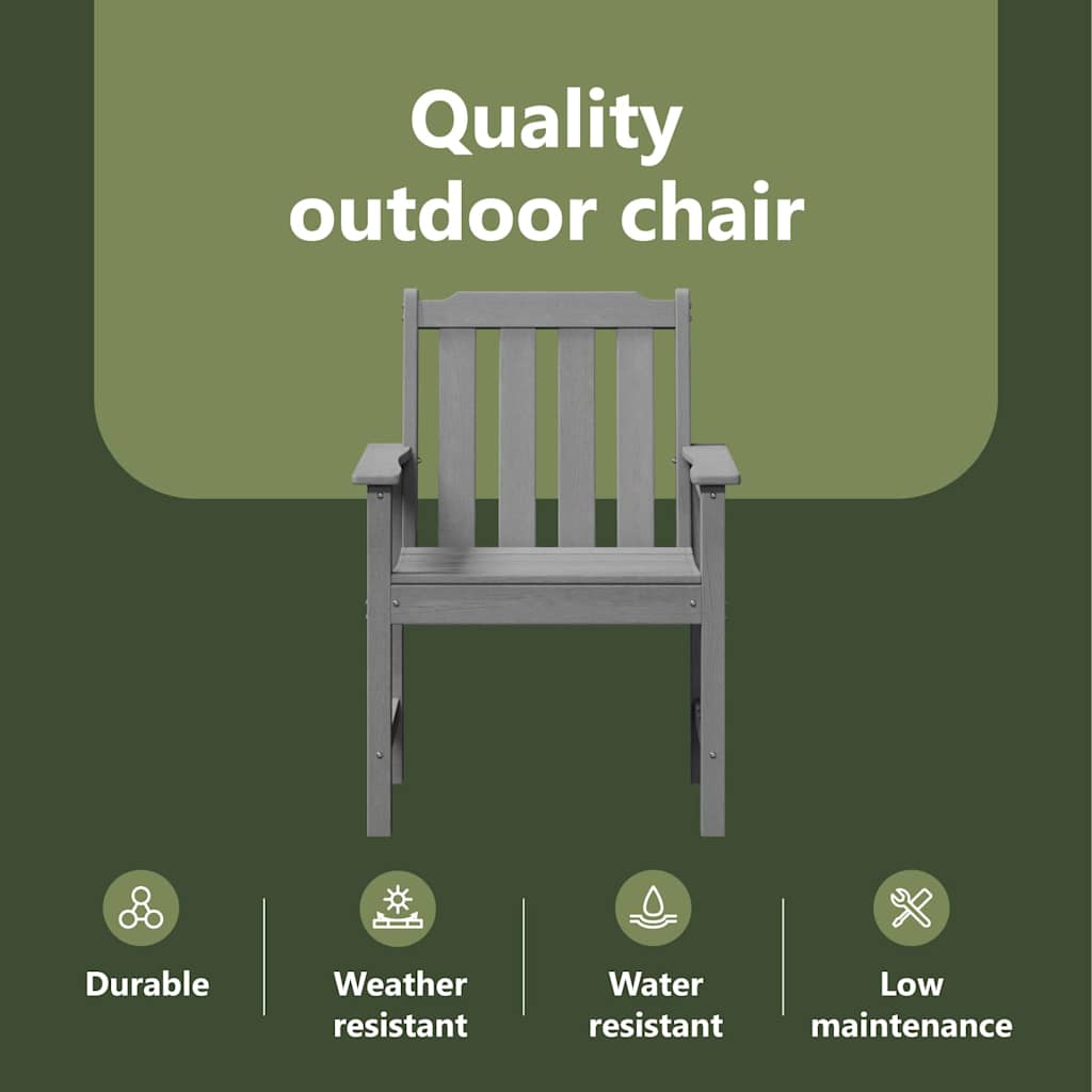 Garden Chair 4 pcs Light Grey 65.5 x 59 x 88 cm Polyethylene