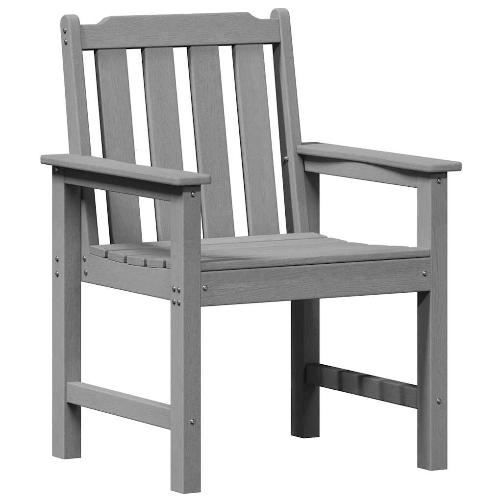 Garden Chair 4 pcs Light Grey 65.5 x 59 x 88 cm Polyethylene