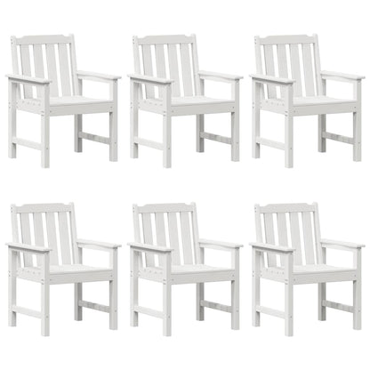 Garden Chair 6 pcs White 65.5 x 59 x 88 cm Polyethylene