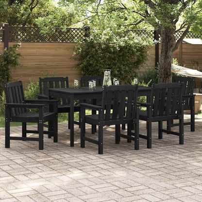 Garden Chair 6 pcs Black 65.5 x 59 x 88 cm Polyethylene