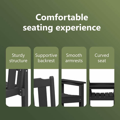 Garden Chair 6 pcs Black 65.5 x 59 x 88 cm Polyethylene