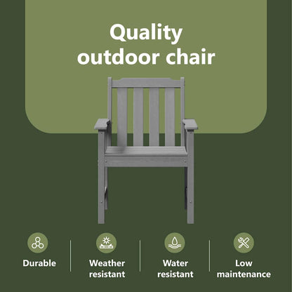 Garden Chair 6 pcs Light Grey 65.5 x 59 x 88 cm Polyethylene