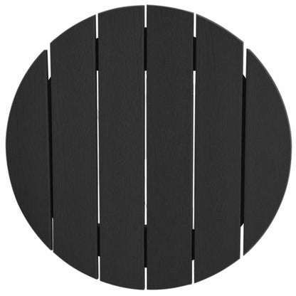 Garden Bar Set 3 pcs Black HDPE