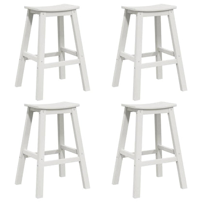 Garden Bar Set 4 pcs White HDPE