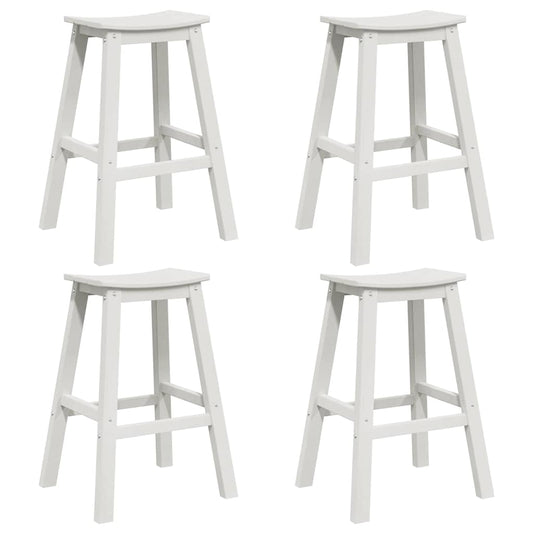 Garden Bar Set 4 pcs White HDPE