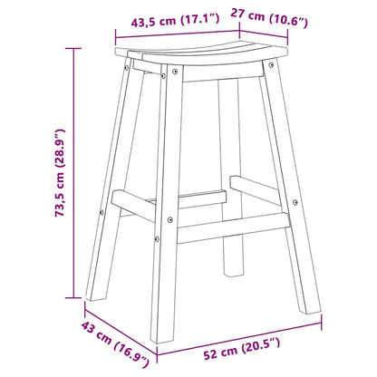 Garden Bar Set 4 pcs Black HDPE