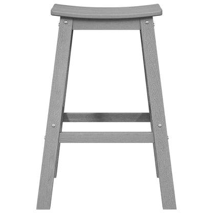 Garden Bar Set 4 pcs Light Grey HDPE