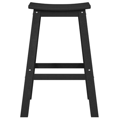 Garden Bar Set 6 pcs Black HDPE