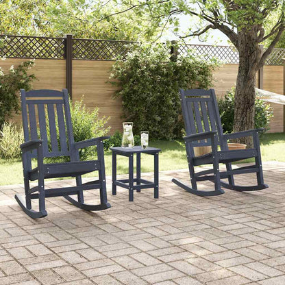 Rocking Chair 2 pcs Navy 92 x 70 x 108 cm Polyethylene