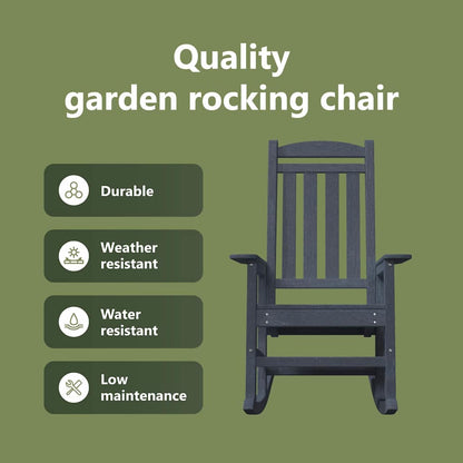 Rocking Chair 2 pcs Navy 92 x 70 x 108 cm Polyethylene