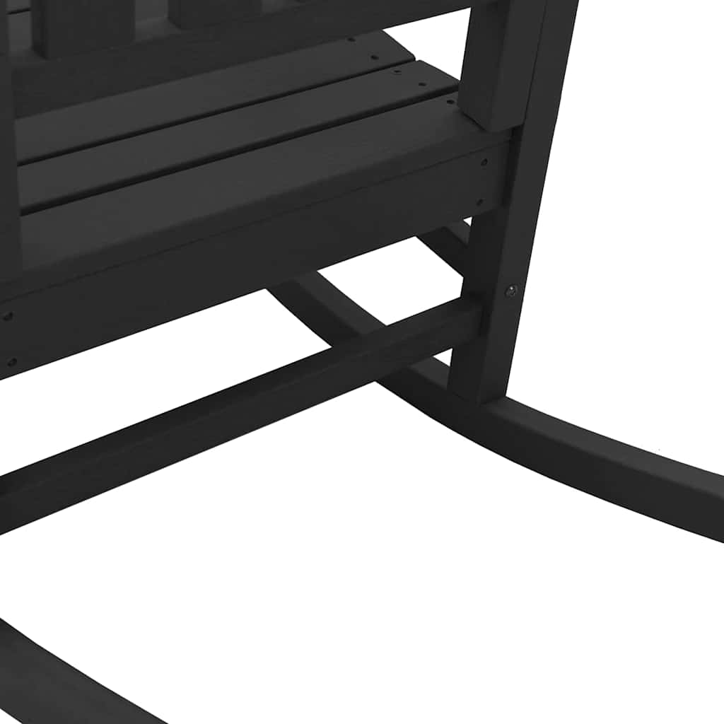Rocking Chair 2 pcs Black 92 x 70 x 108 cm Polyethylene