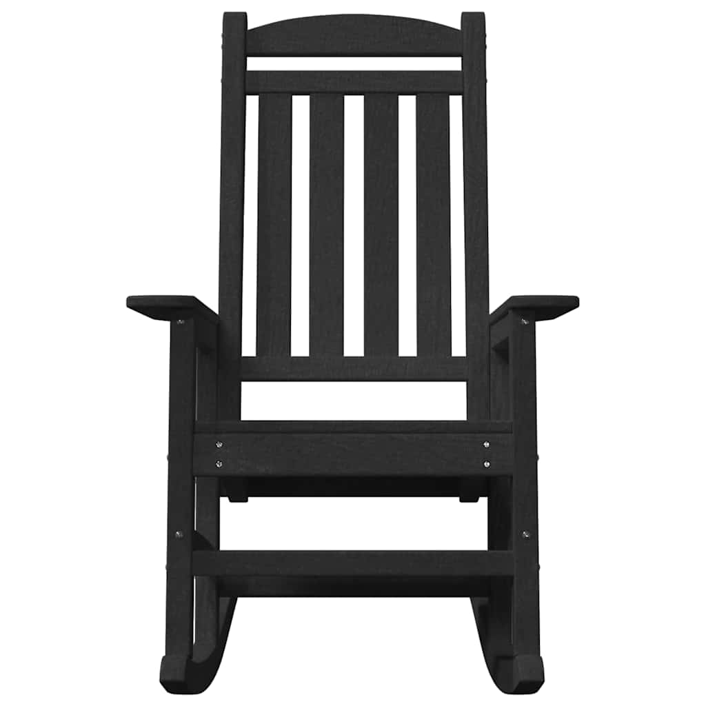 Rocking Chair 2 pcs Black 92 x 70 x 108 cm Polyethylene