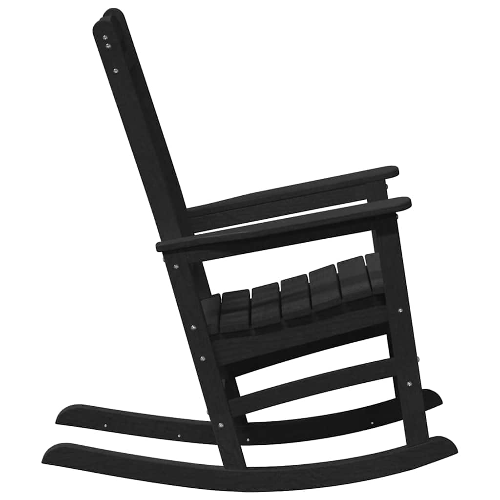 Rocking Chair 2 pcs Black 92 x 70 x 108 cm Polyethylene