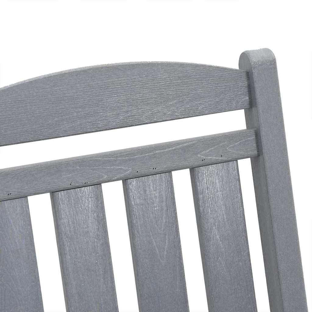 Rocking Chair 2 pcs Light Grey 92 x 70 x 108 cm Polyethylene