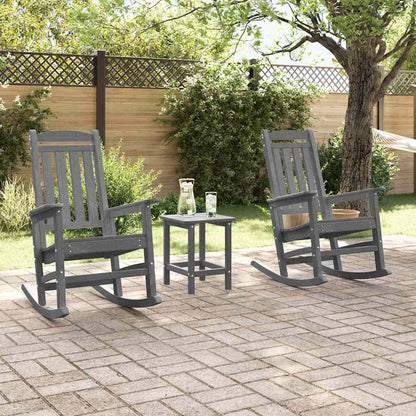 Rocking Chair 2 pcs Light Grey 92 x 70 x 108 cm Polyethylene