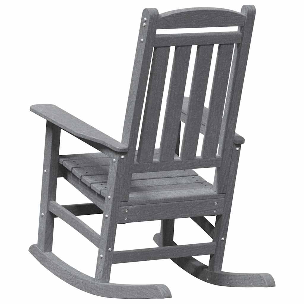 Rocking Chair 2 pcs Light Grey 92 x 70 x 108 cm Polyethylene