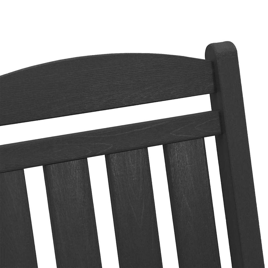 Rocking Chair 3 pcs Black Polyethylene